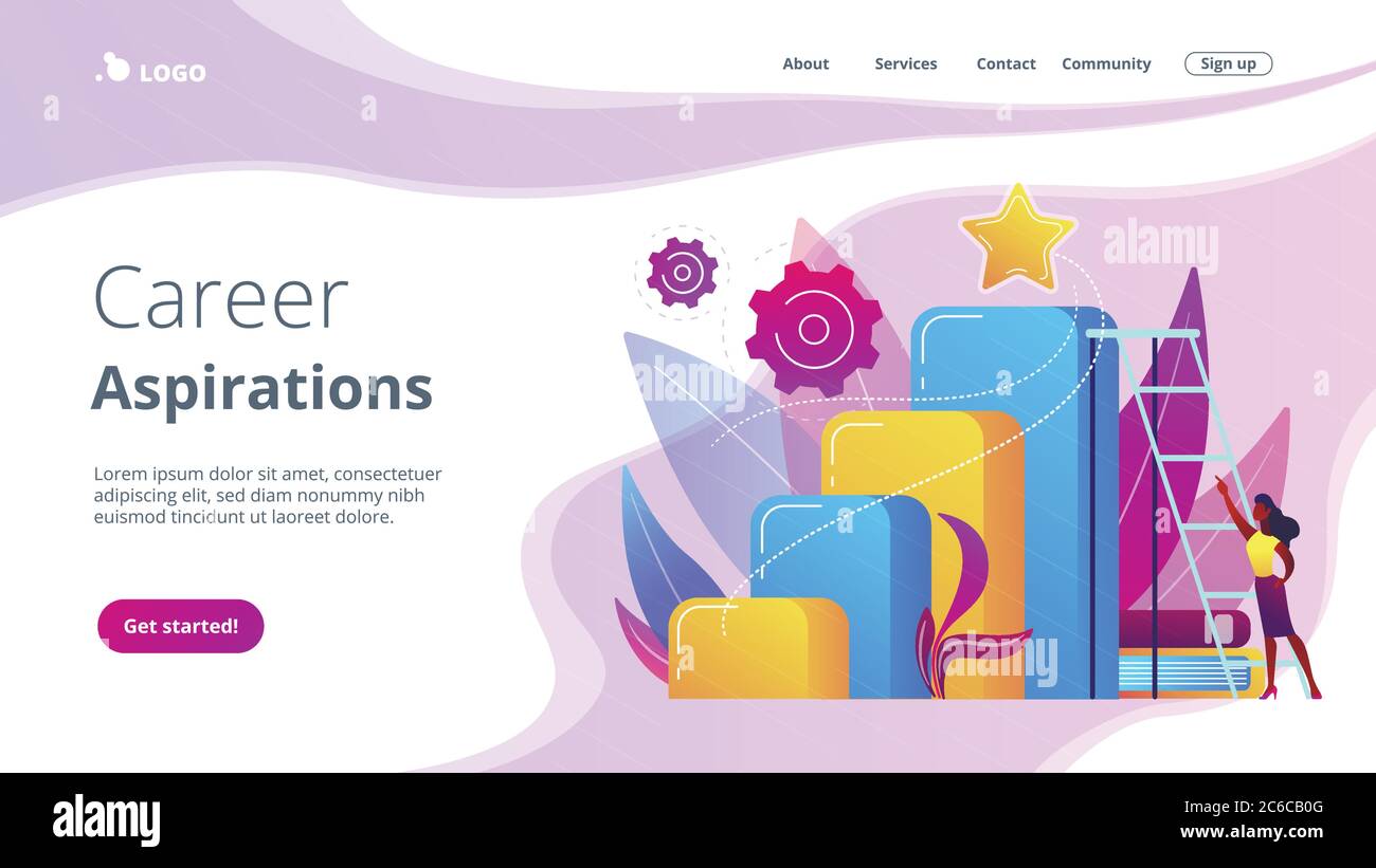 Business ambition concept landing page Stock Vector Image & Art - Alamy