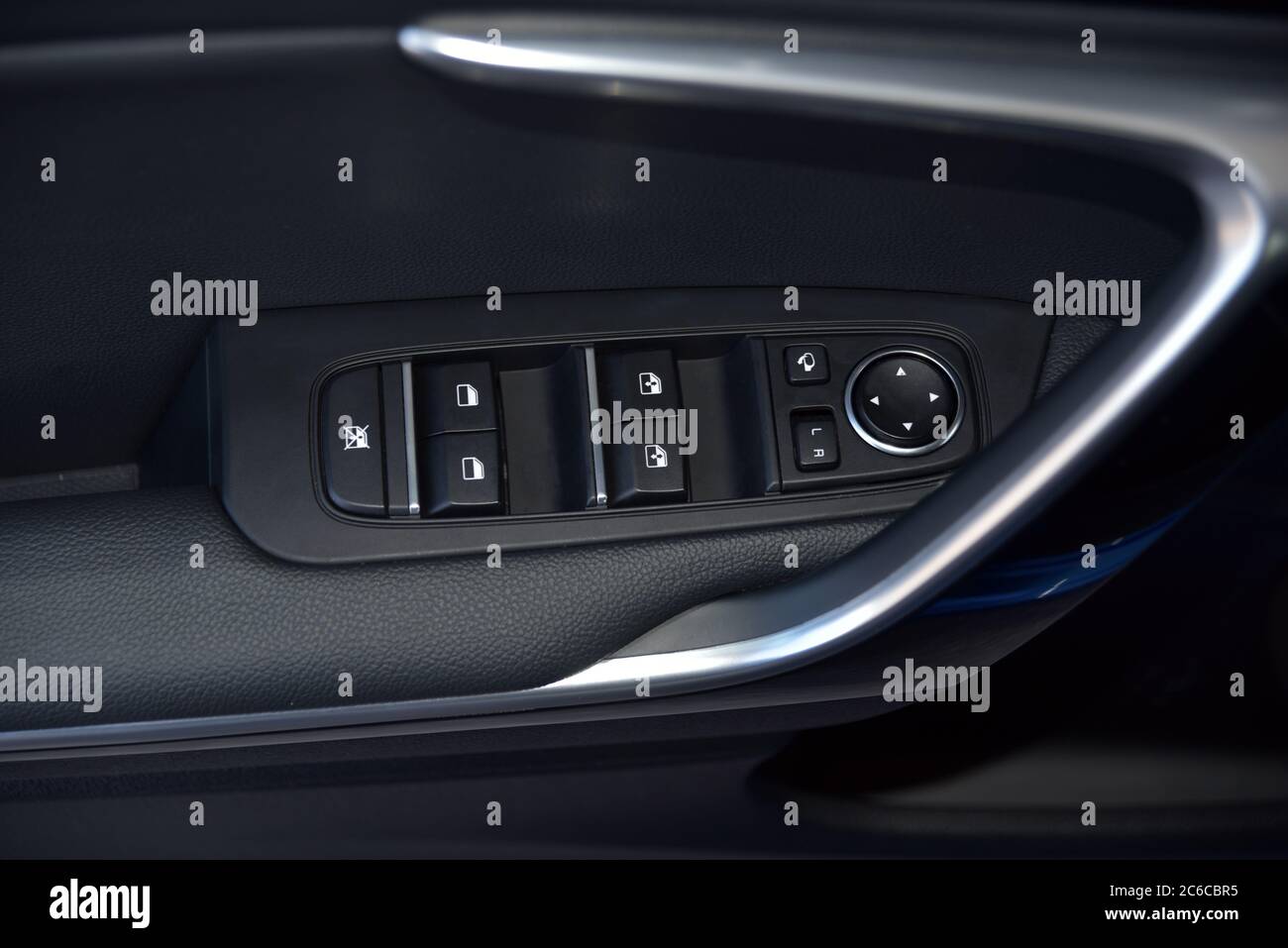 Side mirror switch control, window control, central locking and car