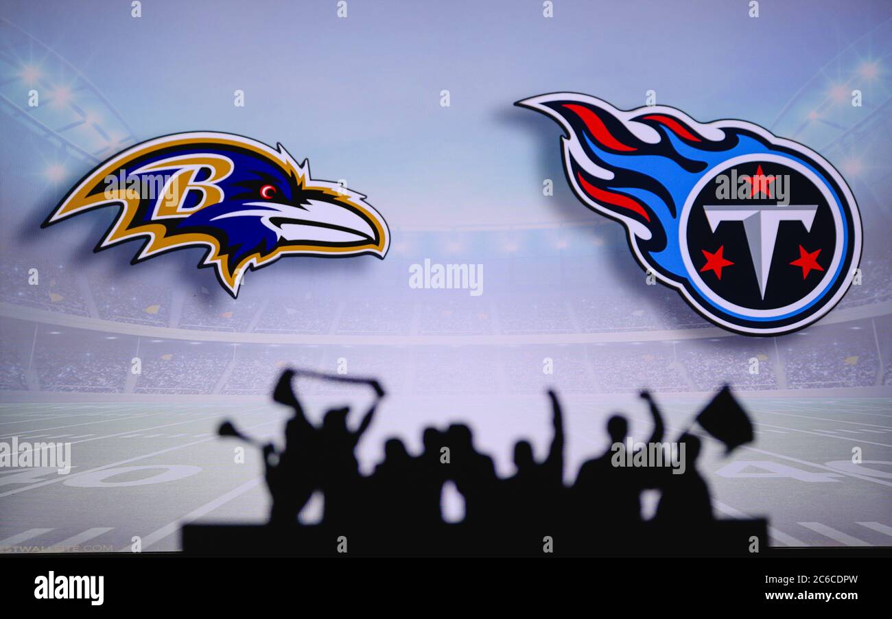 Carolina Panthers vs. Tampa Bay Buccaneers. Fans support on NFL Game.  Silhouette of supporters, big screen with two rivals in background Stock  Photo - Alamy