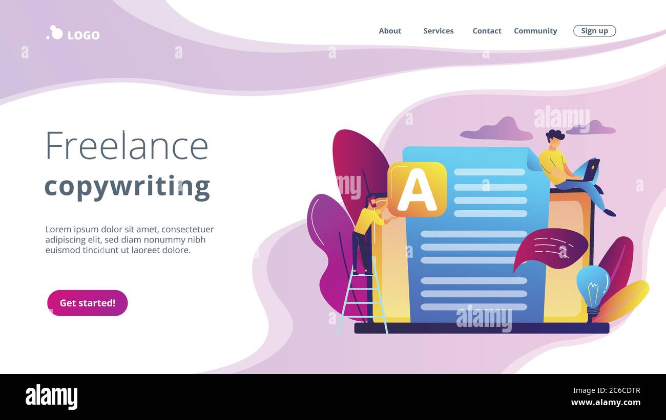 Copywriting concept landing page Stock Vector Image & Art - Alamy