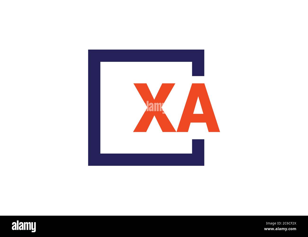 Initial Monogram Letter X A Logo Design Vector Template. X A Letter Logo Design Stock Vector