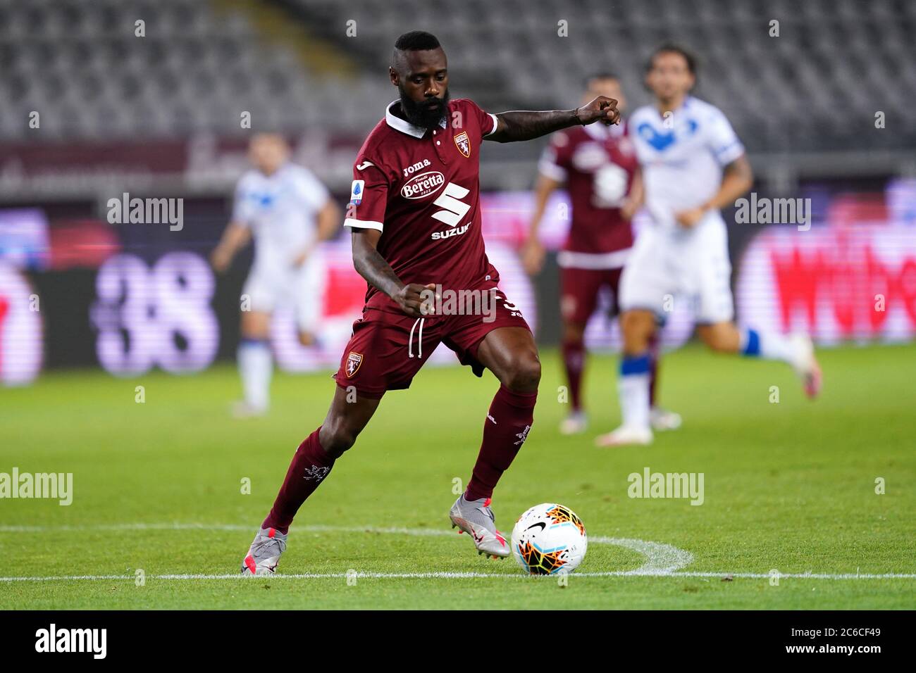 Torino (Italy) 08th June 2020. Italian Seria A. Nicolas N'Koulou of Torino FC in action   during the the Serie A match  between Torino Fc and Brescia Calcio.  Torino Fc wins 3-1 over Brescia Calcio. Credit: Marco Canoniero/Alamy Live News Stock Photo