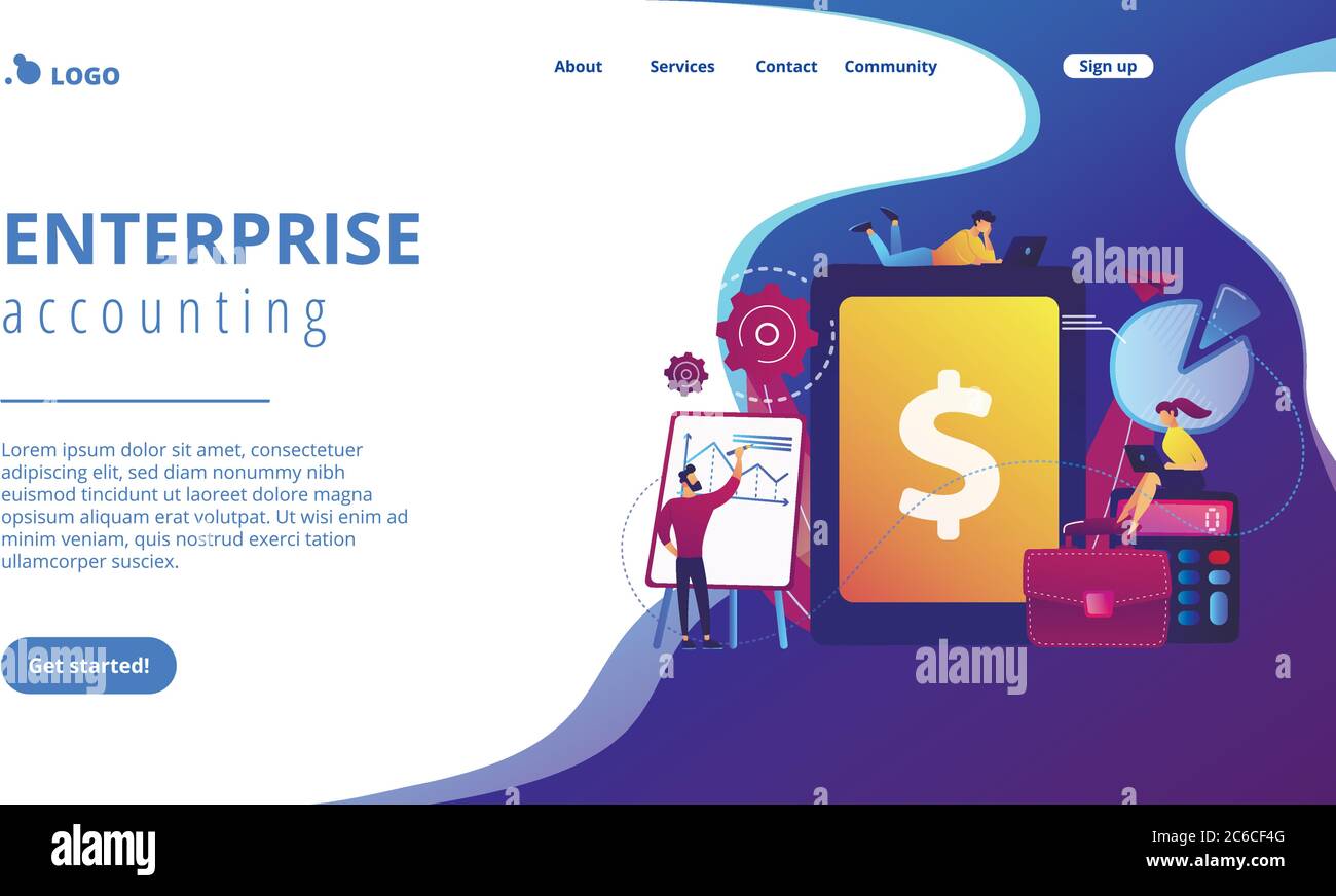 Enterprise accounting concept landing page Stock Vector Image & Art Alamy