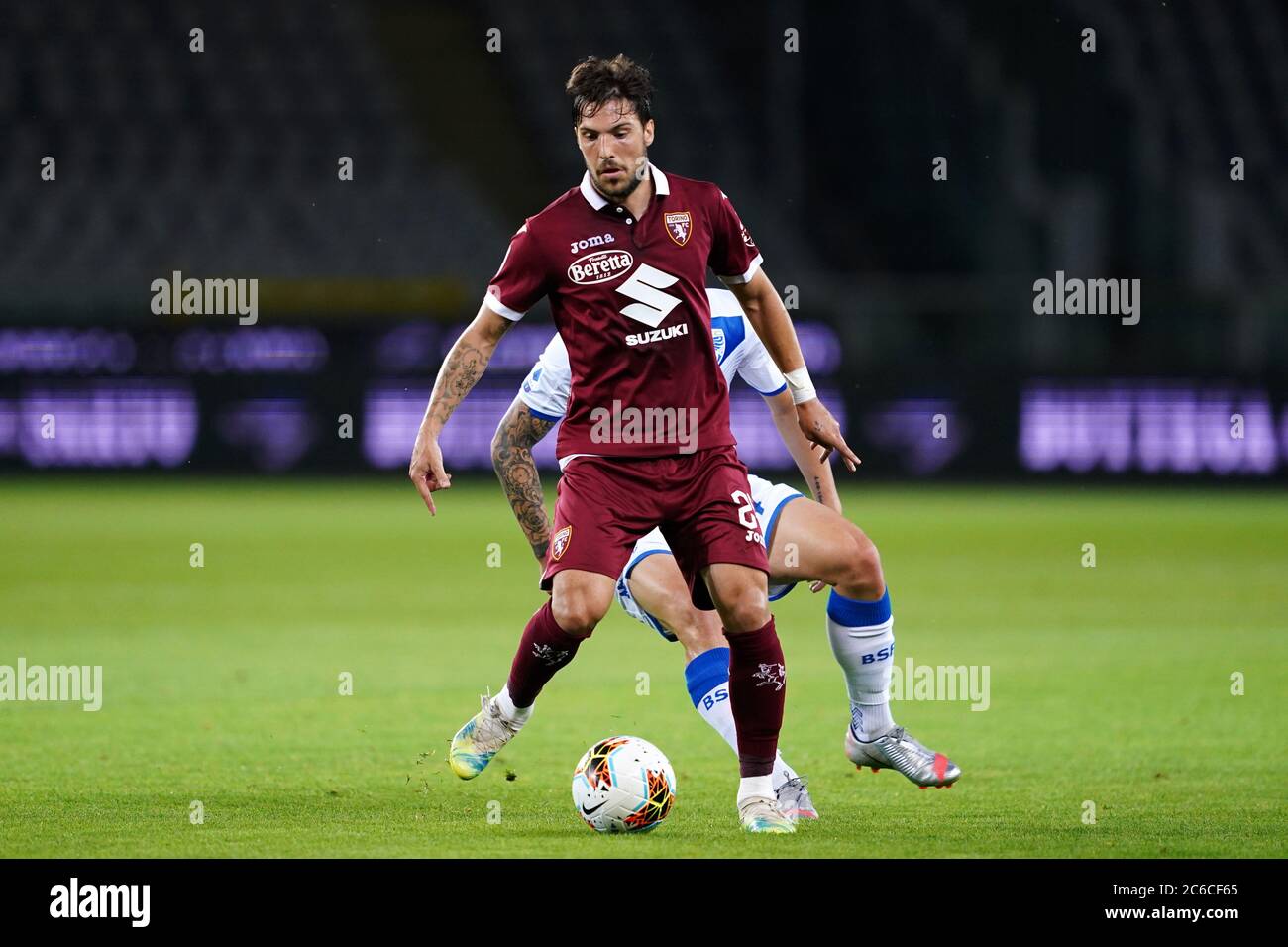 Torino (Italy) 08th June 2020. Italian Seria A. Simone Verdi of Torino FC in action   during the the Serie A match  between Torino Fc and Brescia Calcio.  Torino Fc wins 3-1 over Brescia Calcio. Credit: Marco Canoniero/Alamy Live News Stock Photo