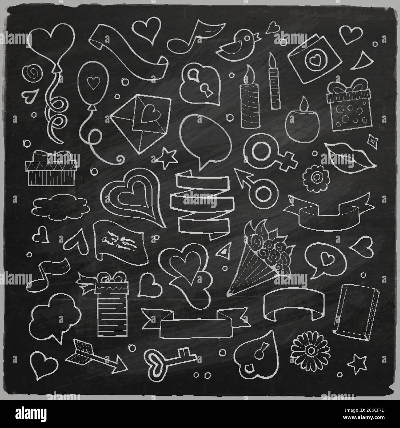 Set of love doodle icons vector Stock Vector Image & Art - Alamy
