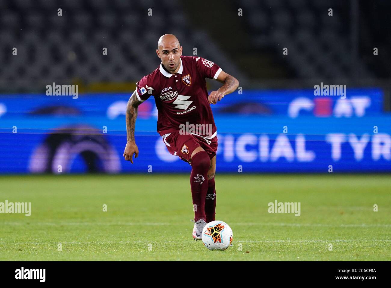 Torino (Italy) 08th June 2020. Italian Seria A. Simone Zaza of Torino FC in action   during the the Serie A match  between Torino Fc and Brescia Calcio.  Torino Fc wins 3-1 over Brescia Calcio. Credit: Marco Canoniero/Alamy Live News Stock Photo