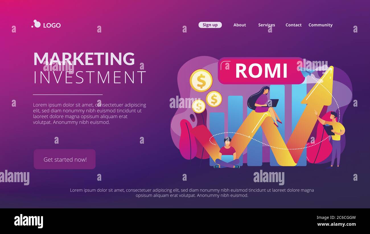 Marketing investment concept landing page Stock Vector Image & Art - Alamy