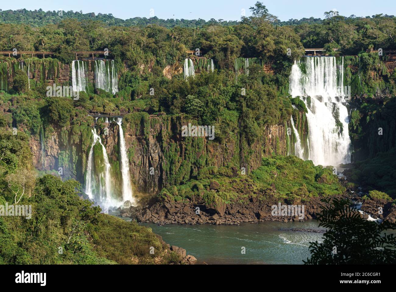 Waterfalls in the iguazu national park - Brazil. Stock Photo