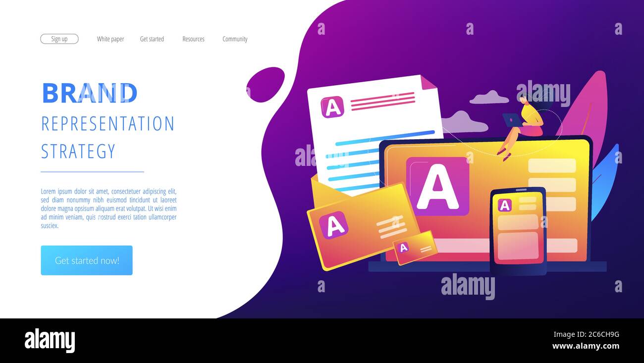 Corporate literature concept landing page Stock Vector Image & Art - Alamy