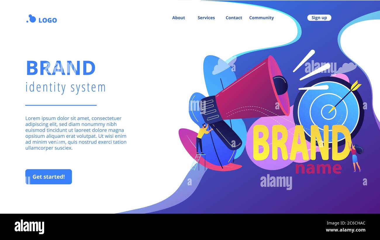 Brand Name Concept Landing Page Stock Vector Image Art Alamy