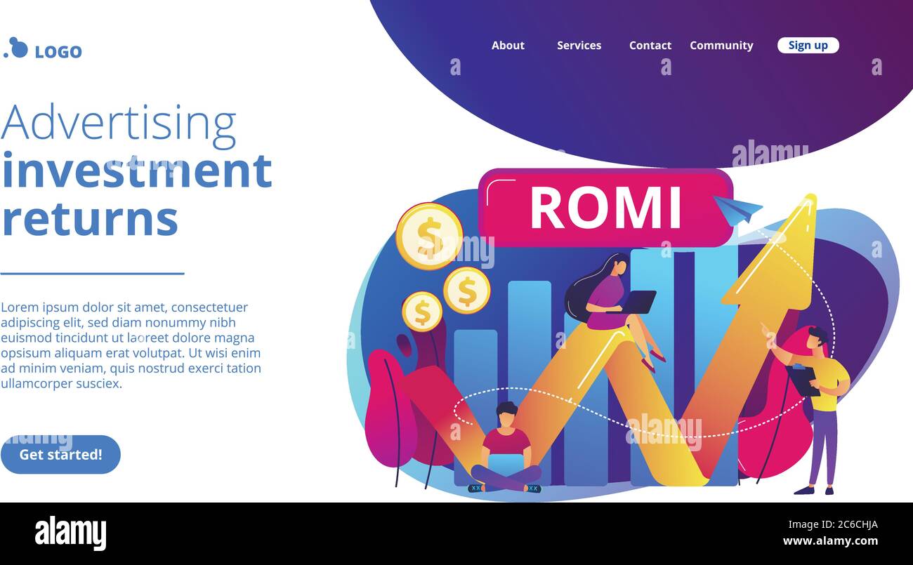Marketing investment concept landing page Stock Vector Image & Art - Alamy