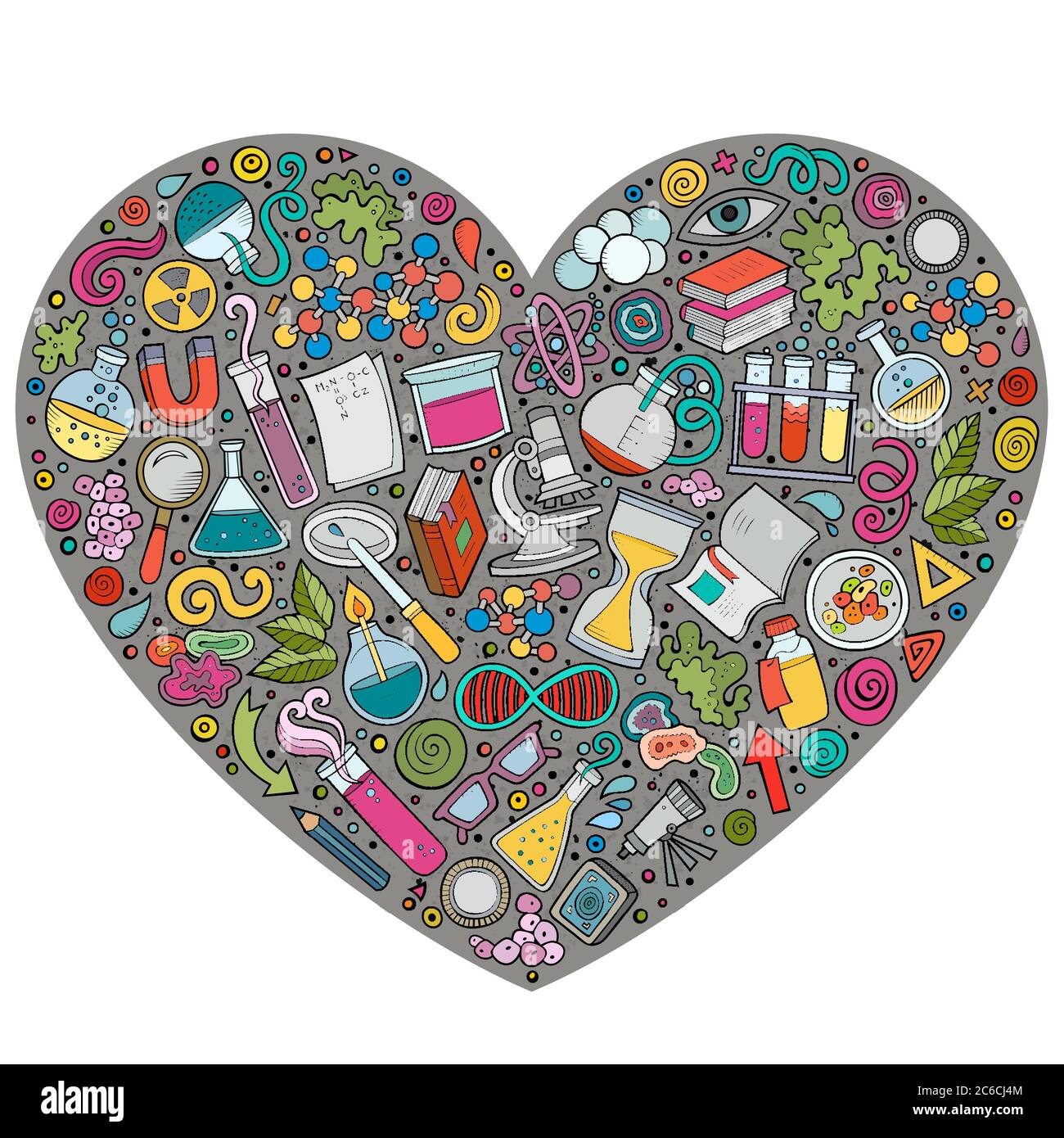 Set of Science cartoon doodle objects Stock Vector Image & Art - Alamy