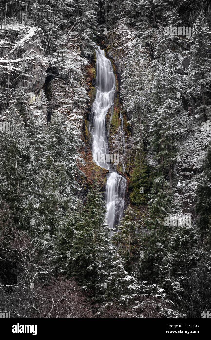 Winter Waterfall Stock Photo