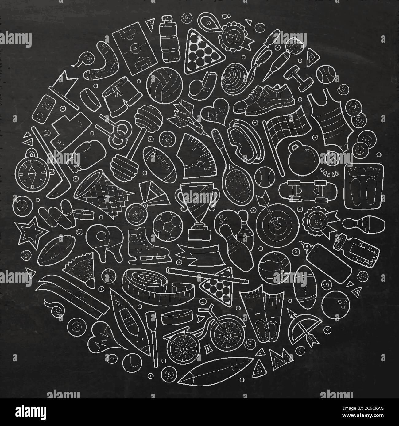Vector set of Sport cartoon doodle objects Stock Vector Image & Art - Alamy