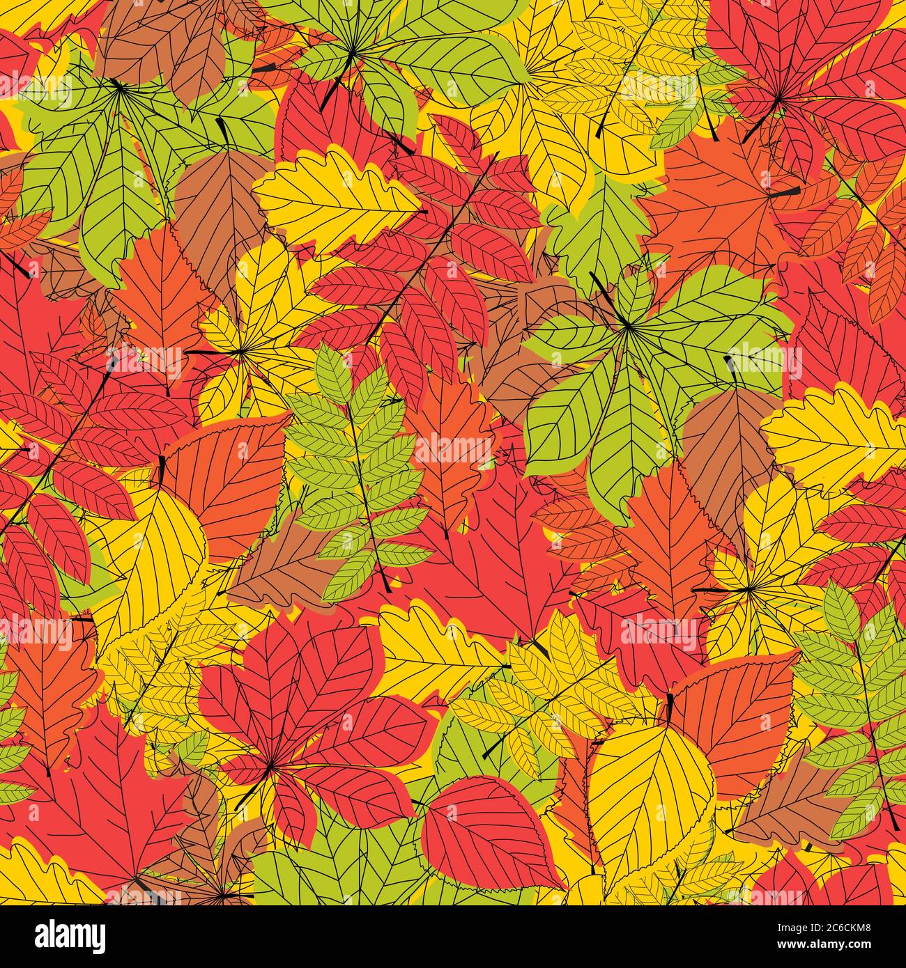 Autumn seamless pattern landscape Stock Vector Images - Alamy