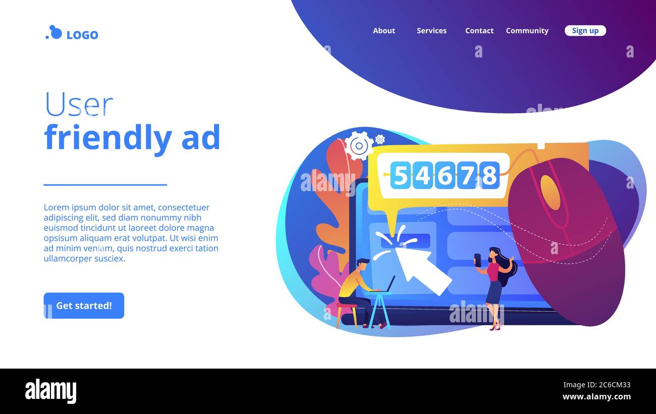 Click tracking concept landing page Stock Vector Image & Art - Alamy