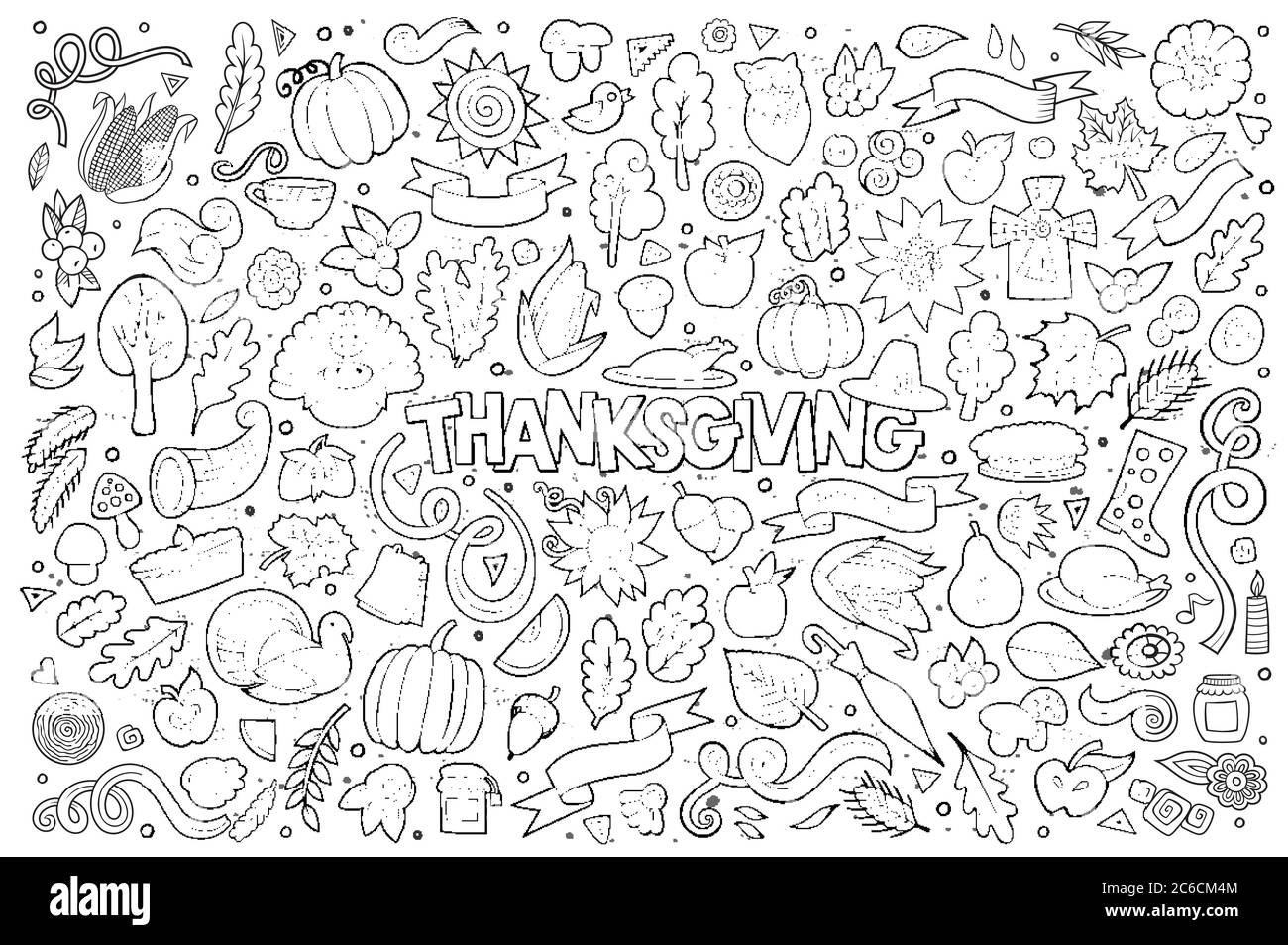 Sketchy vector hand drawn Doodle cartoon set of objects Stock Vector