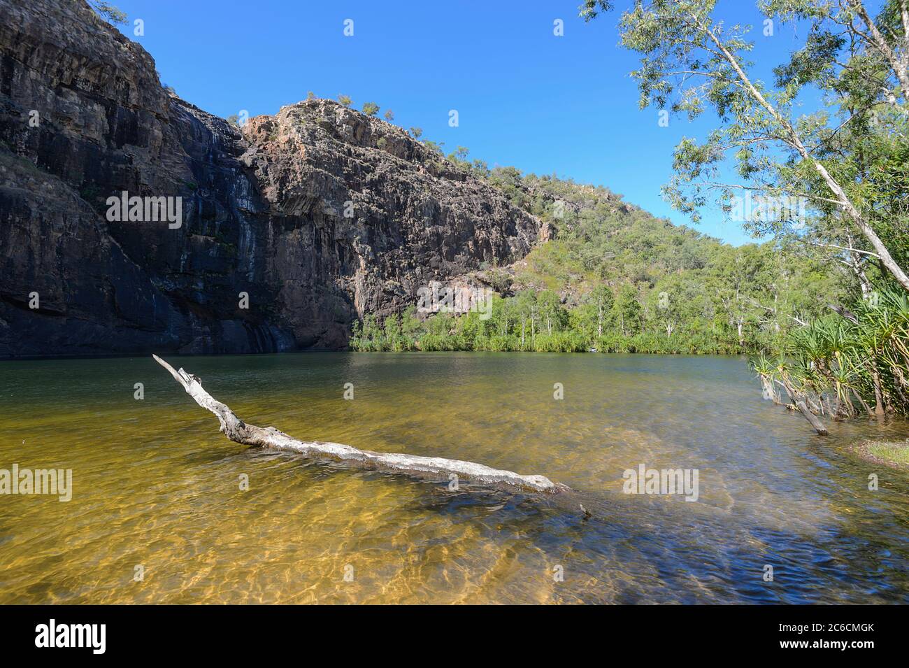 Gunlom waterfalls and plunge pool, Kakadu National Park, Northern Territory, NT, Australia Stock Photo