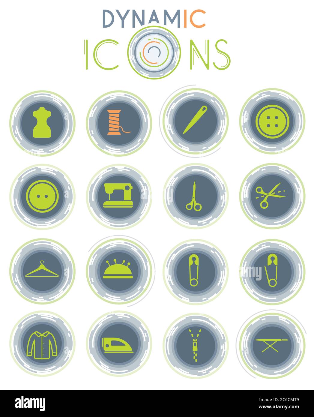 Tailoring dynamic icons Stock Vector Image & Art - Alamy