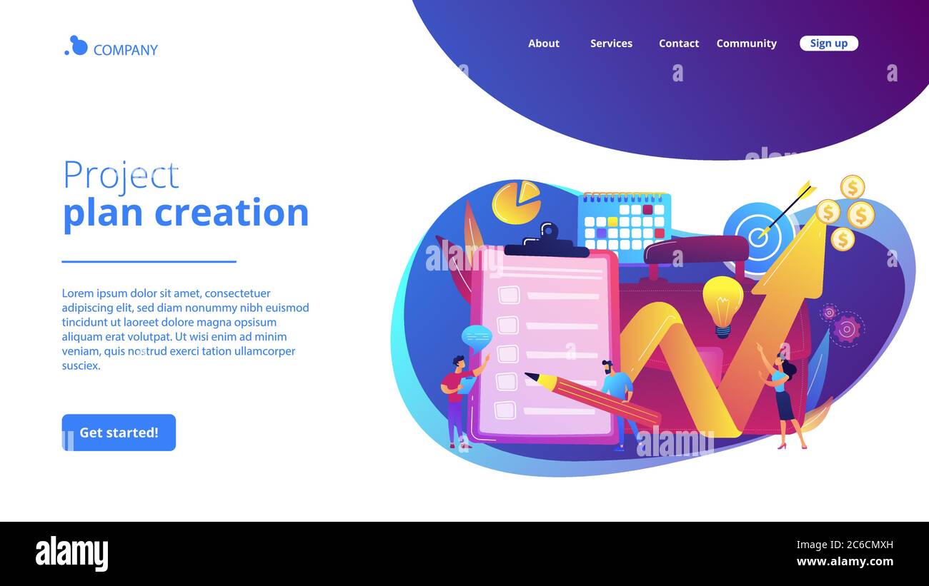 Project planning concept landing page Stock Vector Image & Art Alamy
