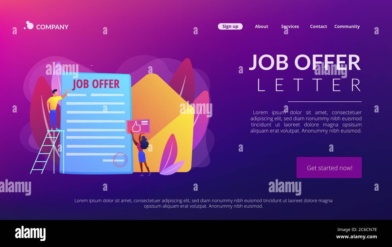 Job offer concept landing page Stock Vector Image & Art Alamy