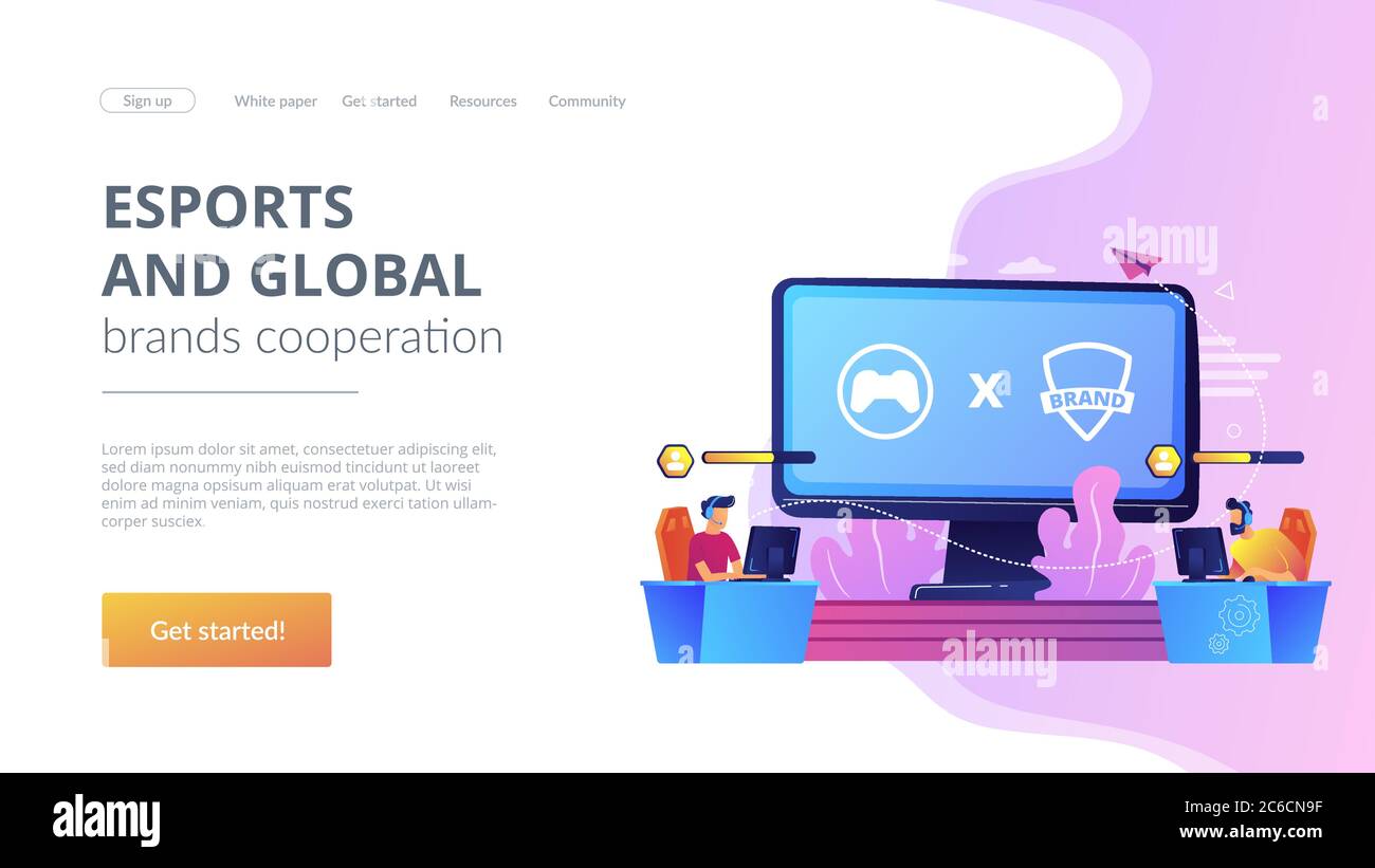 eSports collaboration concept landing page Stock Vector Image & Art - Alamy