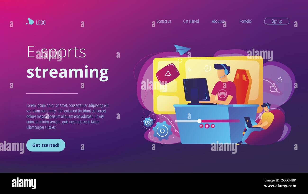 Video game live streaming Stock Vector Images Alamy