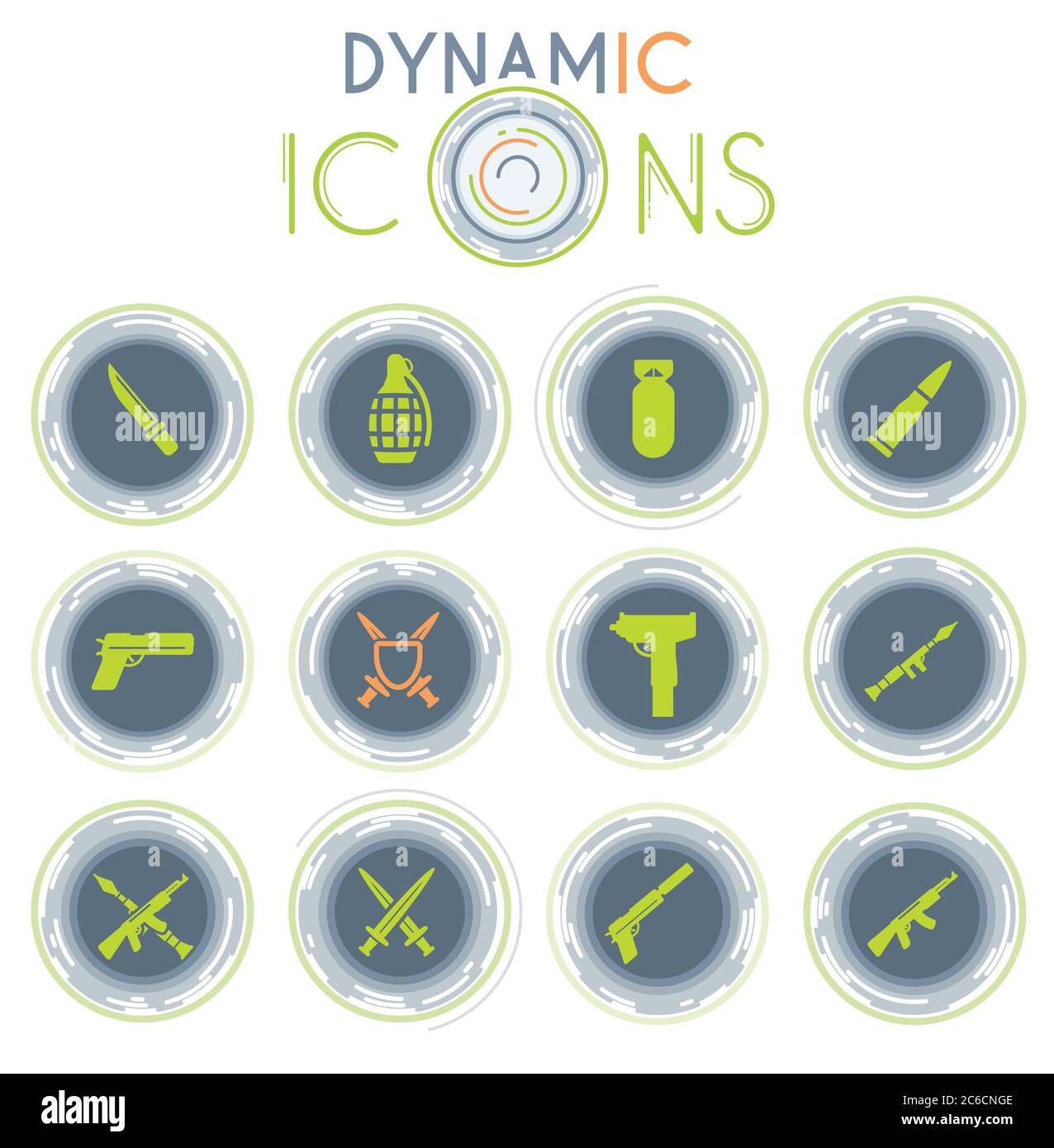 Weapon dynamic icons Stock Vector Image & Art - Alamy