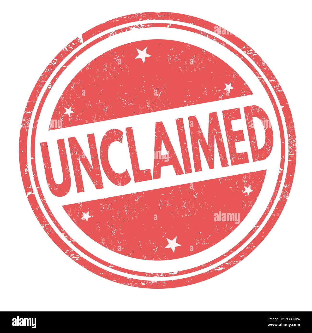 Unclaimed sign or stamp on white background, vector illustration Stock ...