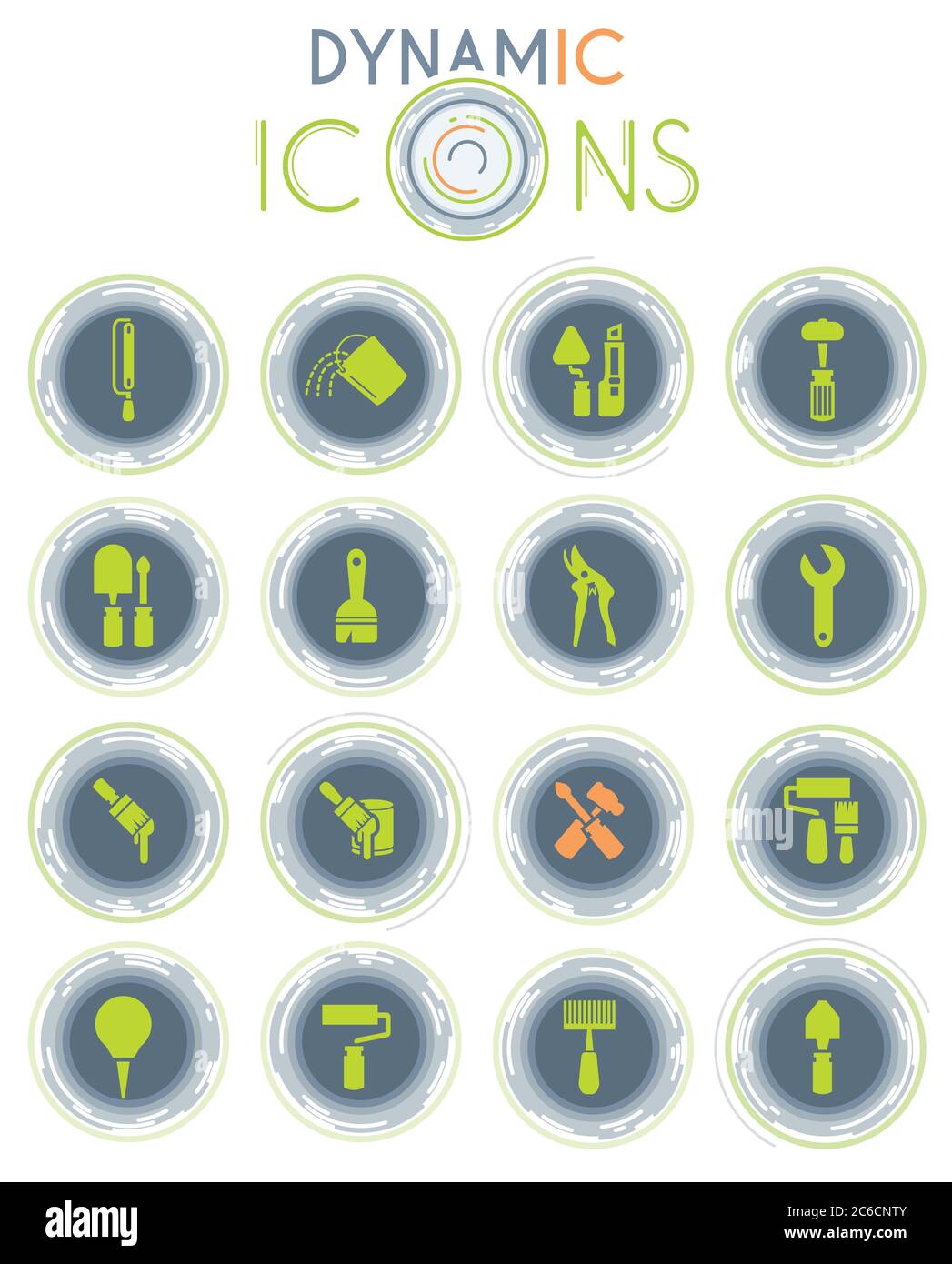 Work tools dynamic icons Stock Vector Image & Art - Alamy