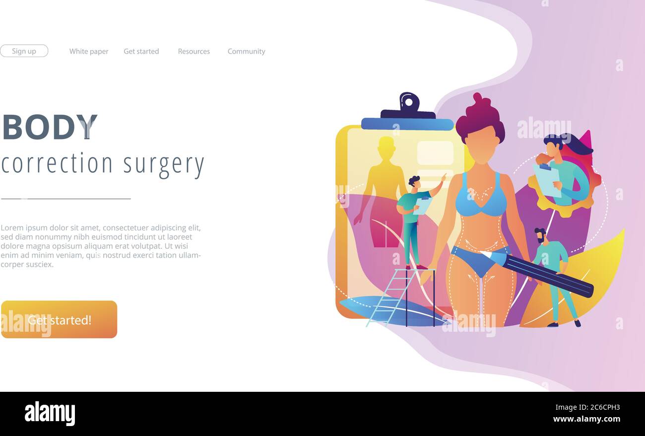 Body contouring concept landing page Stock Vector Image & Art - Alamy