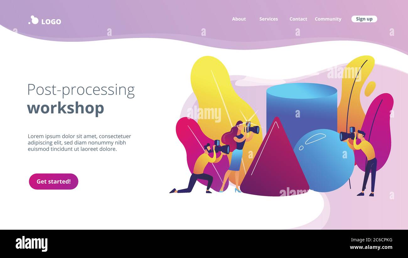 Photography workshop concept landing page Stock Vector Image & Art - Alamy