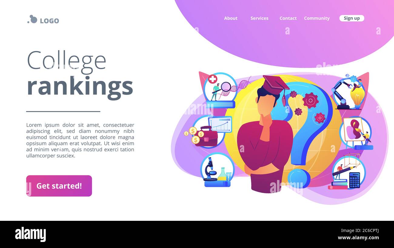 College choice concept landing page Stock Vector Image & Art - Alamy