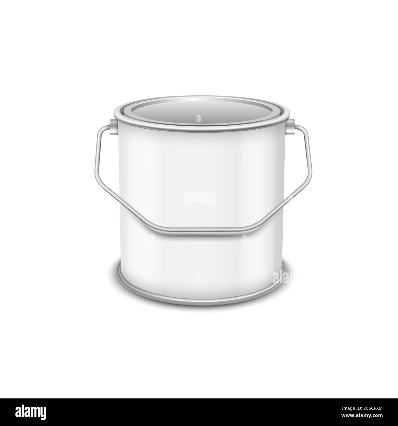 Realistic vector 3D mockup paint can isolated on white background. Stock Vector