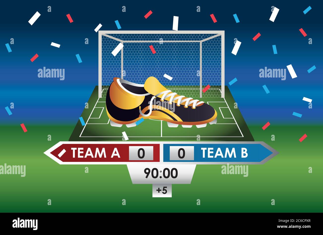 football soccer sport poster with special shoe vector illustration ...