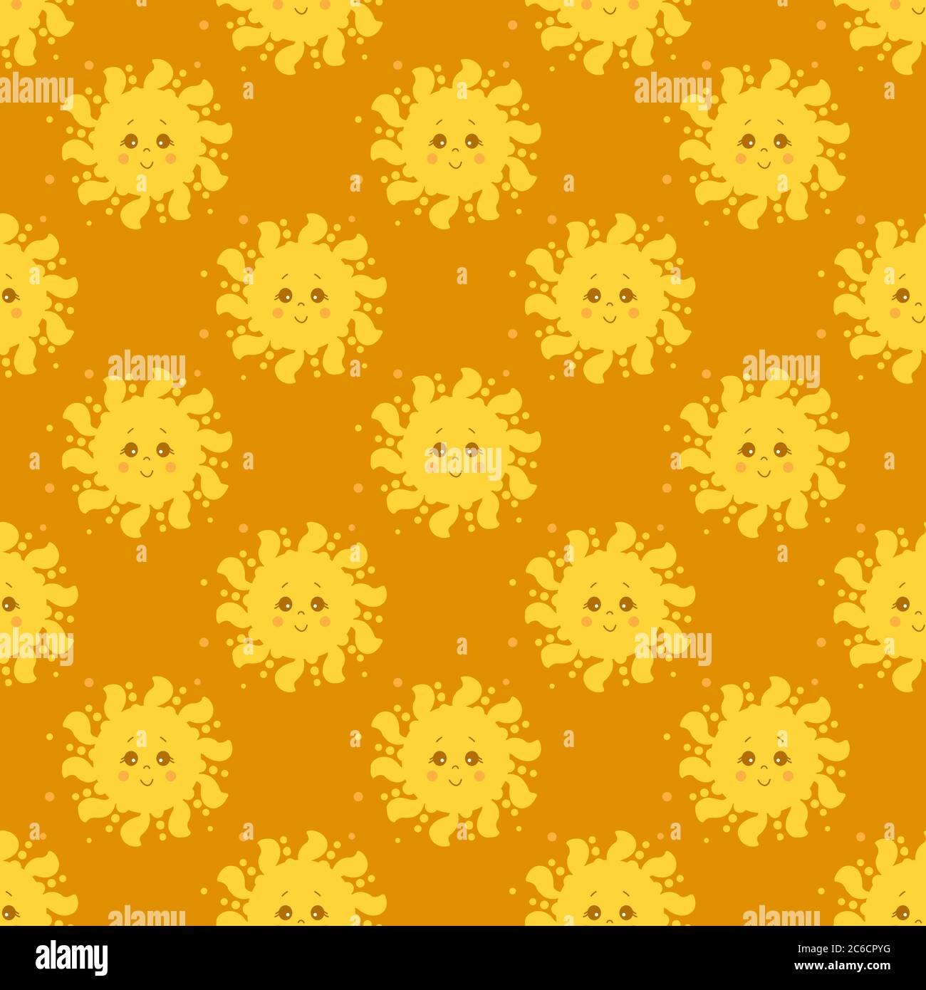 Download Seamless Pattern Cute Yellow Sun With Face And Smile On An Orange Background Design Decor Packaging Printing Textiles Summer Illustrations Stock Vector Image Art Alamy PSD Mockup Templates