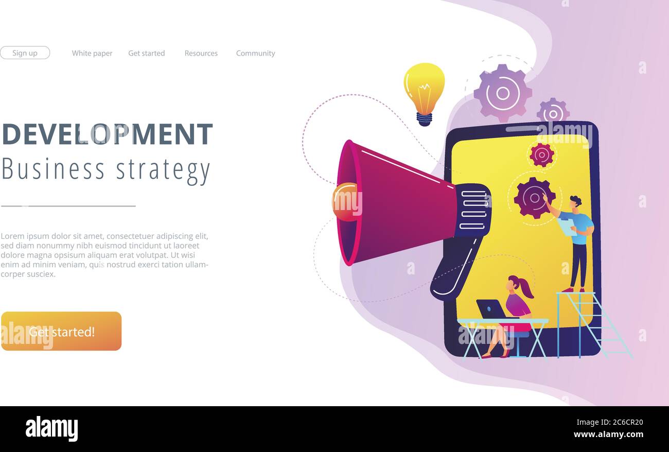 White paper concept landing page Stock Vector Image & Art - Alamy