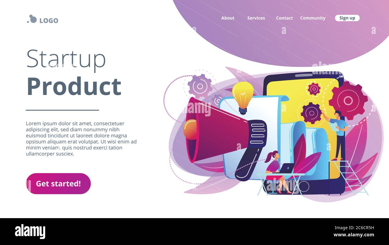 White paper concept landing page Stock Vector Image & Art - Alamy