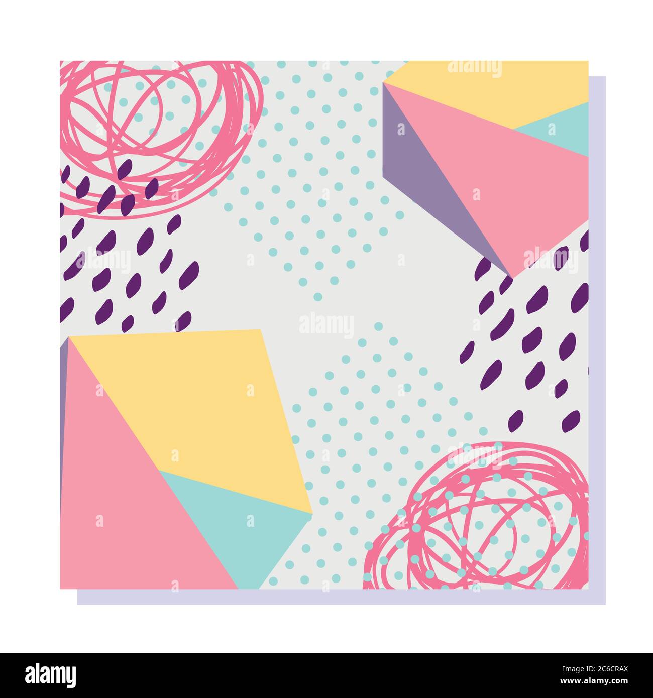 vintage memphis seamless pattern 80s 90s style abstract background ...