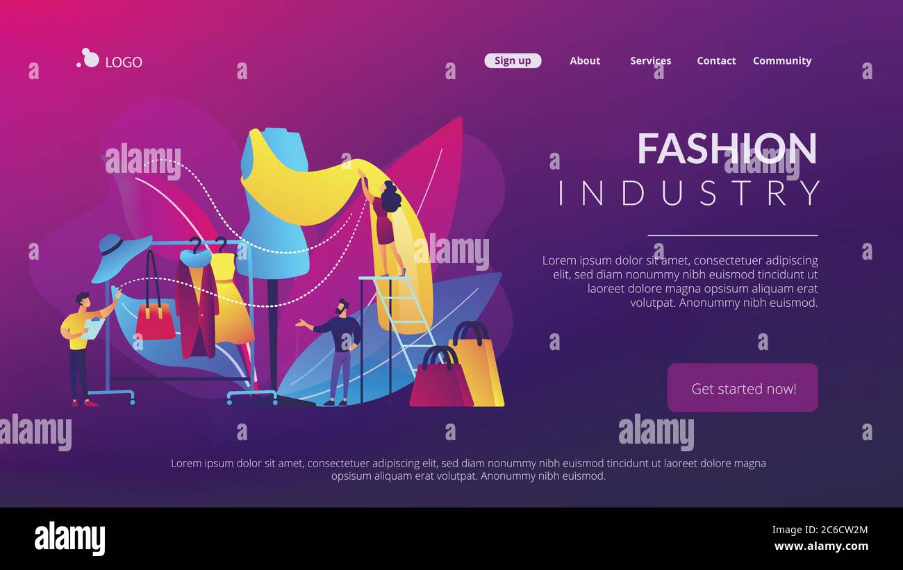 Fashion industry concept landing page Stock Vector Image & Art Alamy