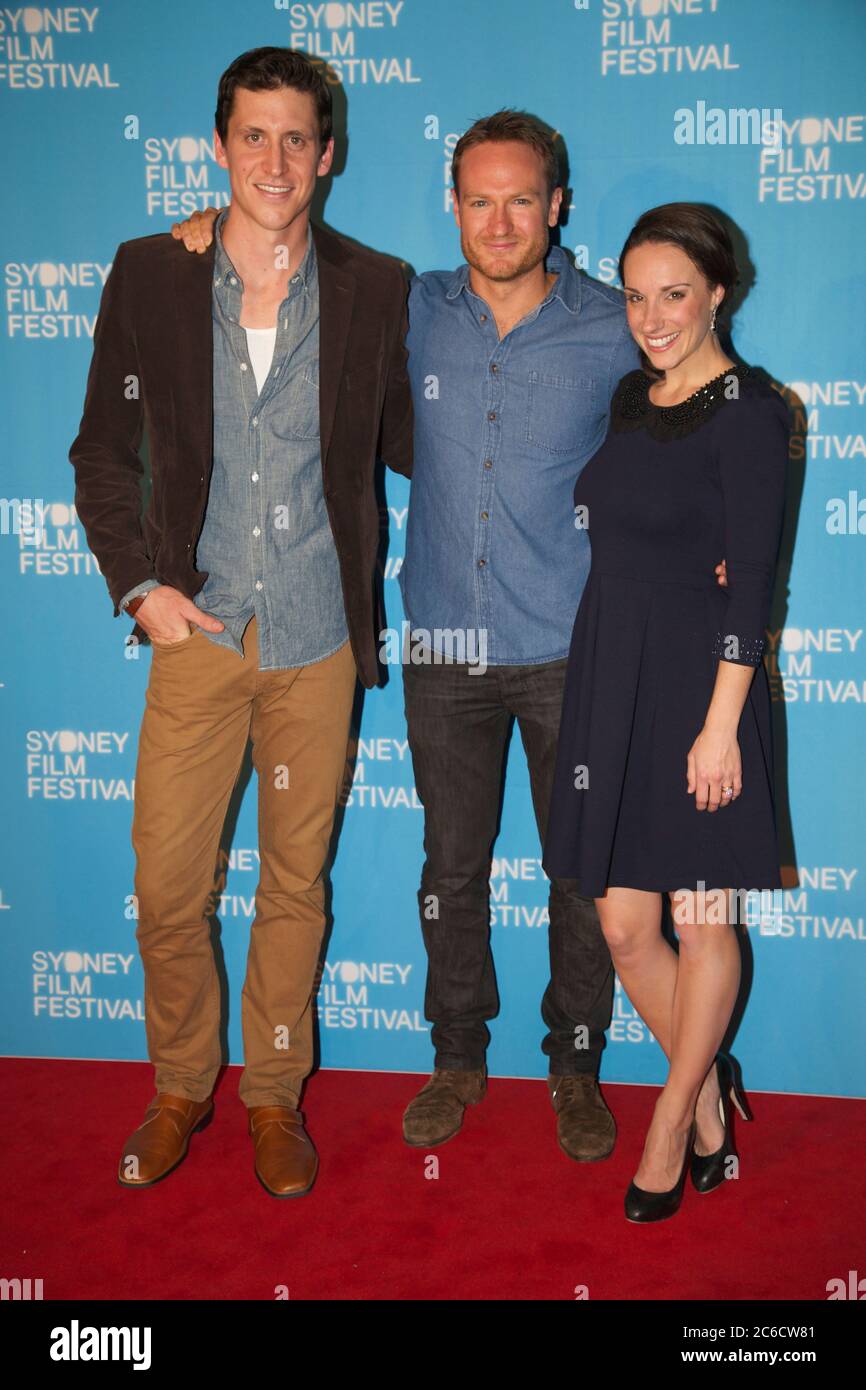 L-R: TJ Power (cast), Josh Lawson (Director) and Erin James (cast) on the  red carpet at the world premiere at Event Cinemas, George Street, Sydney,  Au Stock Photo - Alamy
