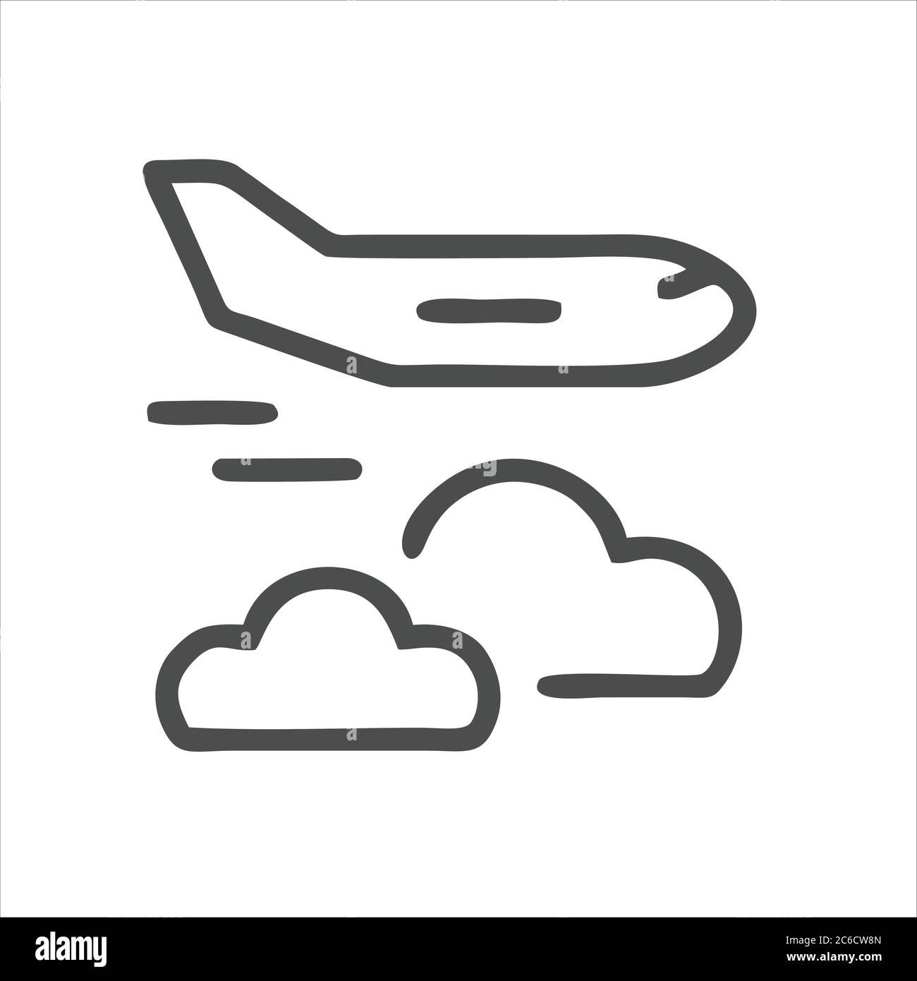 Black plane icon isolated on white background. Black plane icon in ...