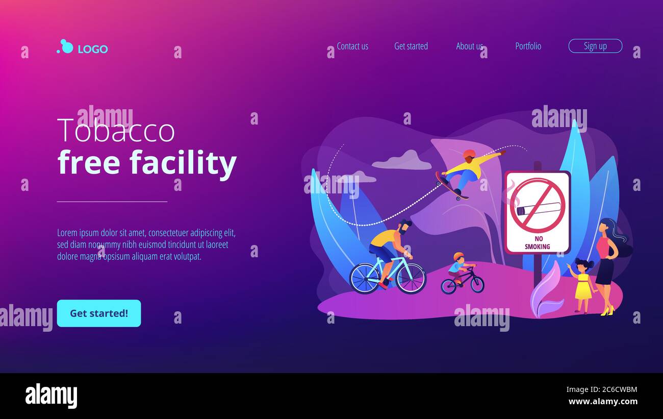 Smoke Free Zone Concept Landing Page Stock Vector Image Art Alamy Smoke free zone concept landing page stock vector image art alamy