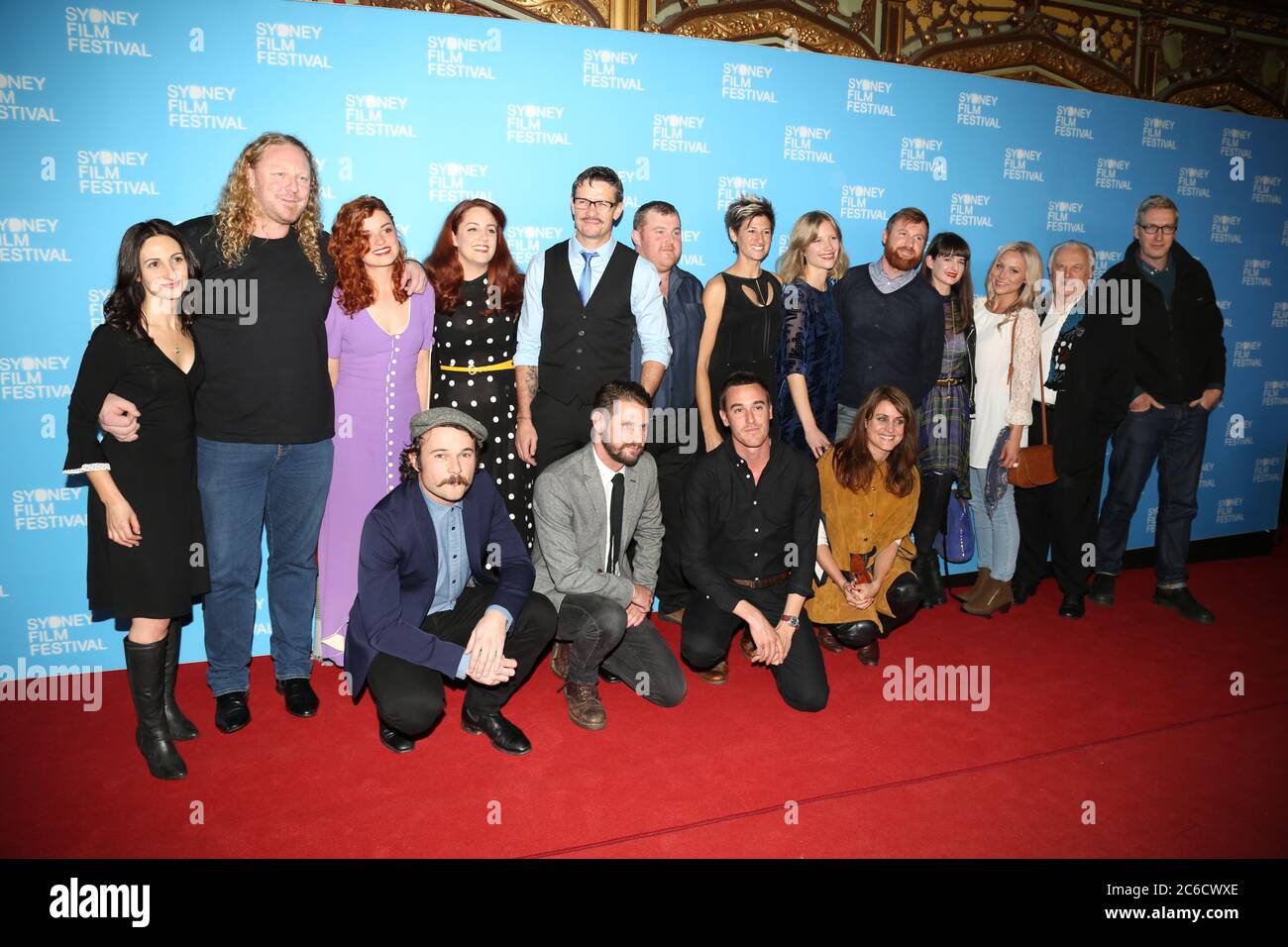 The cast and crew of the film ‘Fell’ on the red carpet at the world premiere at the State Theatre, 49 Market Street, Sydney, Australia as part of the Stock Photo