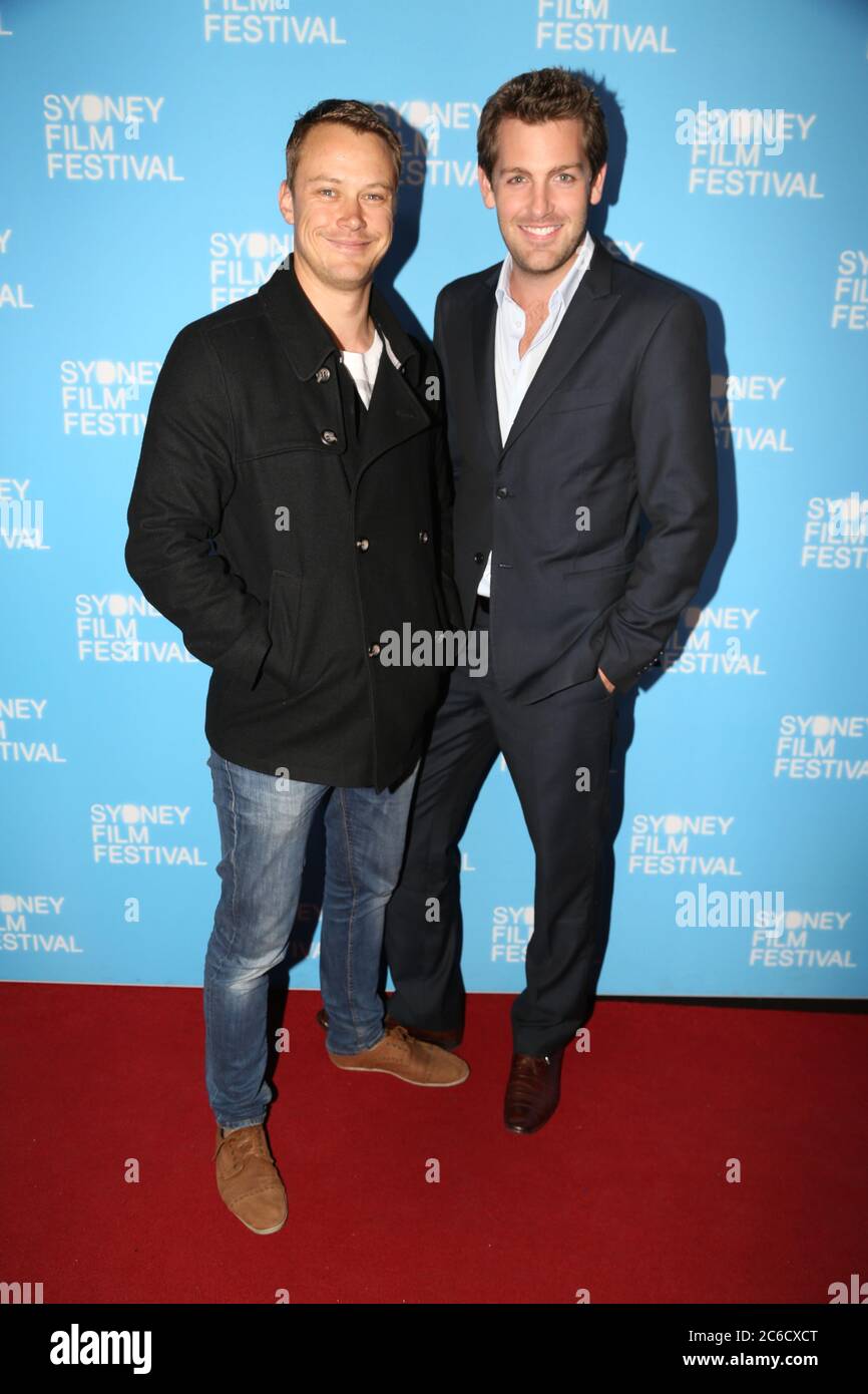 Wonderland actors Michael Dorman and Tim Ross arrive on the red carpet