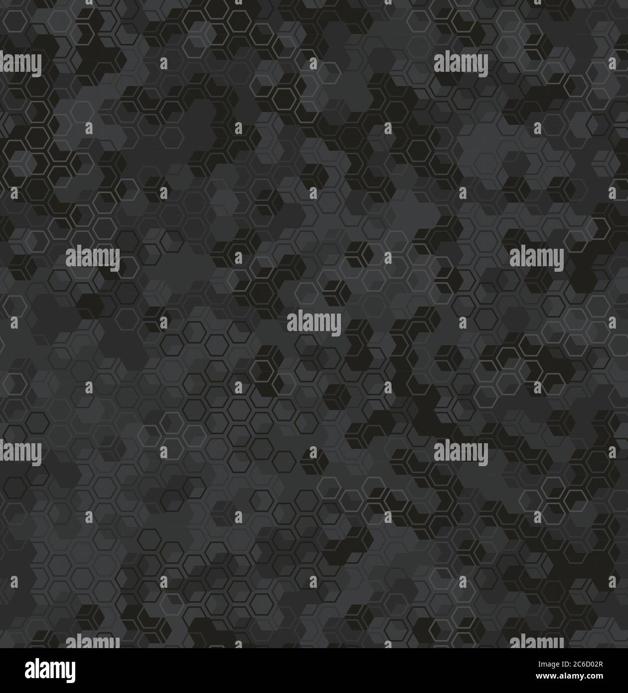 Vector background of grey dust, futuristic digital hex camoflage ...