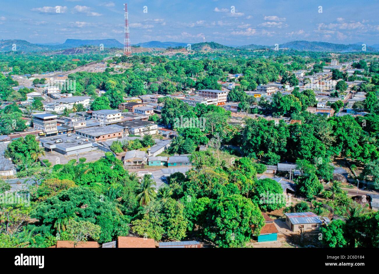 PUERTO AYACUCHO FROM CERRO PERICO, AMAZONAS STATE, VENEZUELA Stock ...