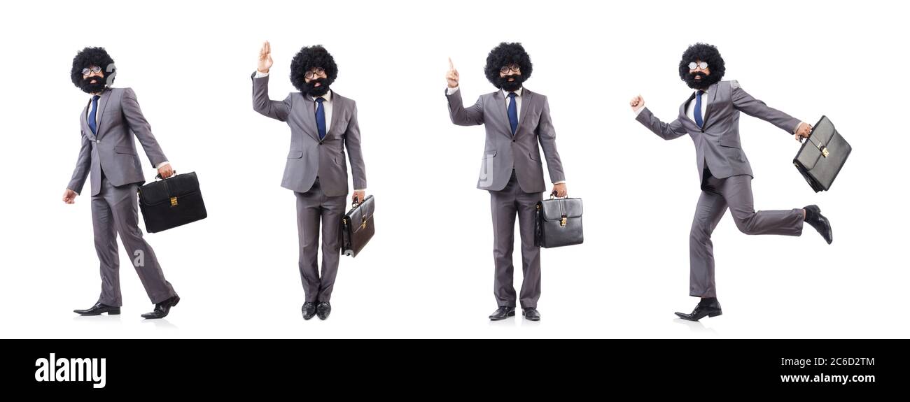 The businessman isolated on the white background Stock Photo - Alamy