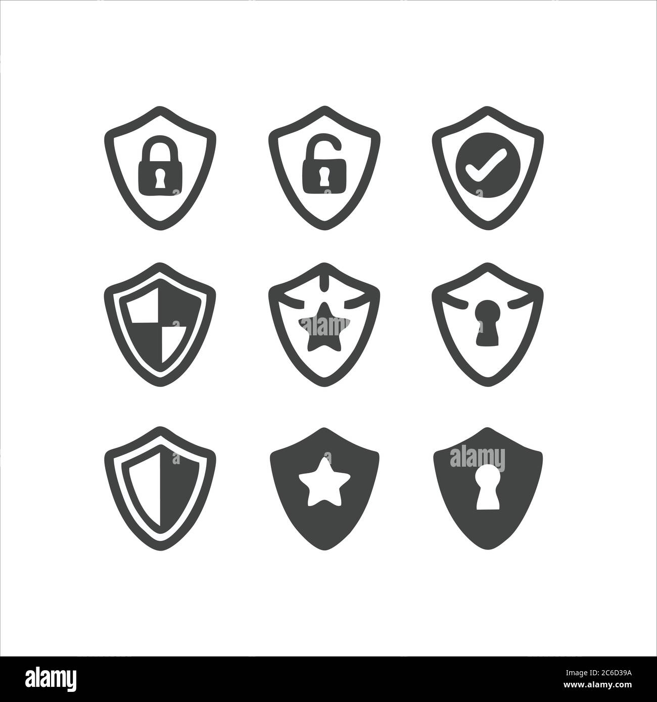 Shield, guard icon vector, shield linear logo illustration, Shield Line