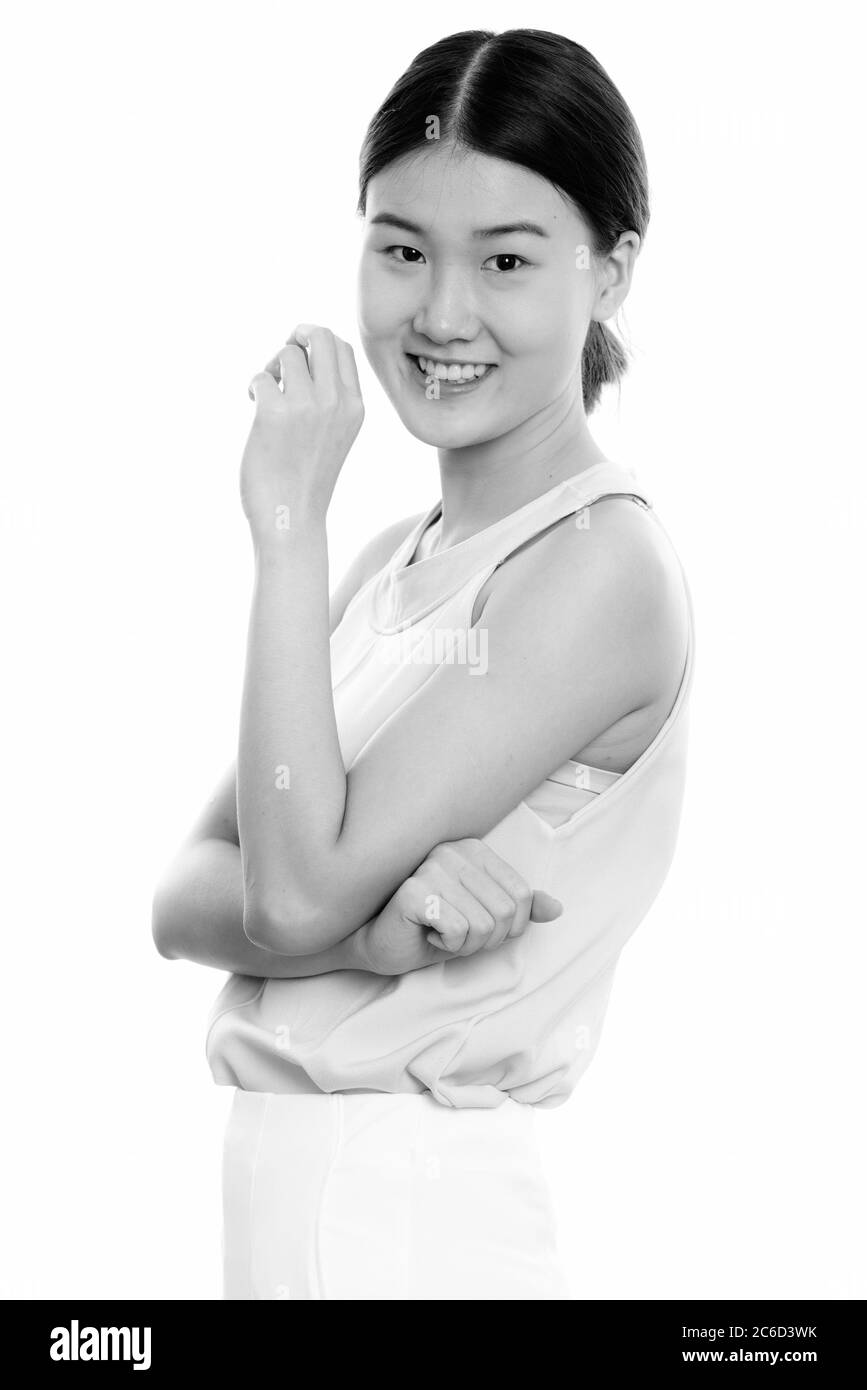 Asian female with gray hair Cut Out Stock Images & Pictures - Alamy